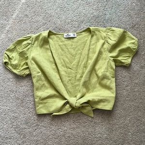 Cute green Hollister tie top
